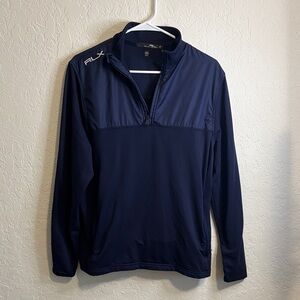 RLX Ralph Lauren Men's Pullover 1/4 Zip Navy Wicking Golf Jacket
